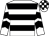 White & black hoops, black chevrons on sleeves, check cap (David Young)