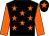 Black, orange stars, orange sleeves, orange star on cap (Brian Ferris)
