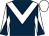 Dark blue, white chevron, diabolo on sleeves, white cap (Blended Syndicate)