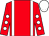 Red, white braces, red sleeves, white spots and cap (Showstoppers Racing)