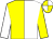 White & yellow halved, quartered cap (T E Hannigan)