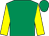 Emerald green, yellow sleeves, emerald green cap (John Breslin)