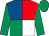 Royal blue, emerald green, red and white quartered, emerald green sleeves and cap (Mr E A Braun)