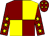 Maroon and yellow (quartered), maroon sleeves, yellow stars, maroon cap, yellow stars (The White Hart Racing Syndicate)