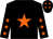 Black, orange star, orange stars on sleeves, black cap, orange diamonds (Masterplan Syndicate)