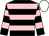 Black & pink hoops, white cap (John T Heffernan)