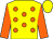Yellow, orange dots, orange sleeves, yellow cap (Dante, Janet And Dante, Michael)