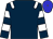 Dark blue, white epaulets, white hoops on sleeves, white button on blue cap (Amerman Racing LLC)