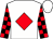 White, red diamond, black and red blocks on sleeves (Leslie Condon)