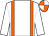 White, orange braces, white sleeves, orange and white quartered cap (Messrs M Struwig & L Meyer)