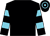 Black, Light Blue hooped sleeves ()