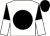 White, Black disc, Black and White halved sleeves, Black cap ()