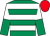 Emerald Green, White hoops, White and Emerald Green halved sleeves, Red cap ()