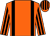 Orange, Black braces, striped sleeves ()
