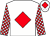White, Red diamond, Red and White check sleeves, White cap, Red diamond ()