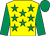 Yellow, Emerald Green stars, sleeves and cap ()