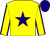 Yellow, Dark Blue star, Yellow sleeves, Dark Blue seams and cap ()