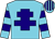 Light Blue, Dark Blue Cross of Lorraine, hooped sleeves, striped cap ()