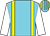Light Blue, Yellow braces, White sleeves, Light Blue and Yellow striped cap ()