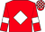 Red, White diamond and armlets, check cap ()