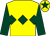 Yellow, Dark Green triple diamond, sleeves and star on cap ()
