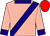 Pink, Dark Blue sash, collar and cuffs, Crimson cap ()