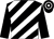 Black and White diagonal stripes, hooped cap ()
