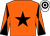 ORANGE, black star, diabolo on sleeves, white & black hooped cap ()