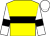 Yellow, Black hoop, White sleeves, Black armlets ()
