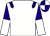 White, dark blue epaulets, dark blue and white halved sleeves, quartered cap ()