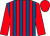 Royal blue and red stripes, red sleeves and cap ()