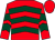 Red, dark green chevrons, red cap ()