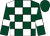Dark green and white check, dark green sleeves, white armlets, dark green cap ()