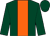 Dark green, orange stripe ()