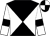 Black and white diabolo, white sleeves, black armlets, black and white quartered cap ()