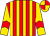 red, gold Stripes, Red Chevron On Gold Sleeves, Gold And Red quartered Cap ()
