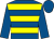 Royal blue, yellow hoops, royal blue sleeves and cap ()