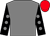 Grey, black sleeves, grey spots, red cap ()
