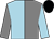 Light blue and grey (halved), sleeves reversed, black cap ()