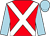 Red, white cross belts, light blue sleeves and cap ()