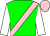 Green, pink sash and cap, white sleeves ()