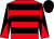 Red, black hoops, black and red diabolo on sleeves, black cap ()