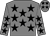 Grey, black stars ()