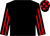 Black, red striped sleeves, check cap ()