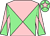 Pink and light green diabolo, light green cap, pink star ()