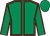 Emerald green, red seams, emerald green cap ()