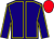 Dark blue, yellow seams, red cap ()