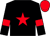 Black, red star, armlets and cap ()