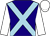 Dark blue, light blue cross belts, white sleeves and cap ()