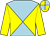 Light blue and yellow diabolo, yellow sleeves, quartered cap ()